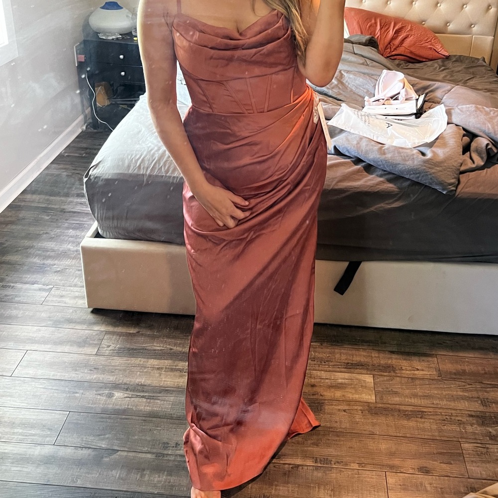 Azazie cedar rose Mia Dress